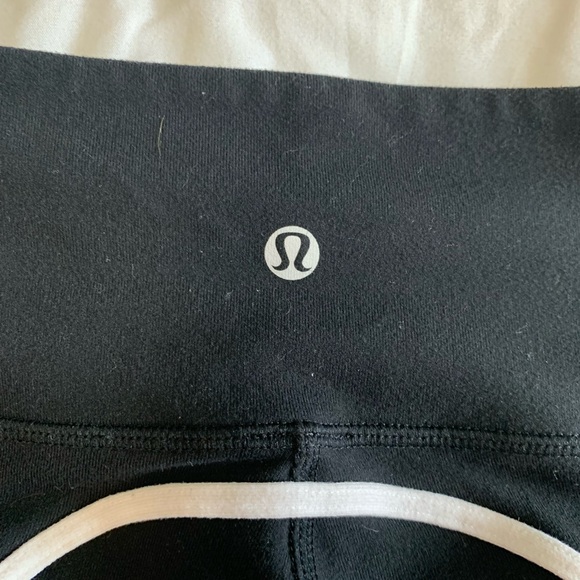 lululemon Black Leggings with White Trim - Picture 6 of 16
